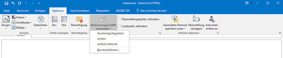 Abstimmungsschaltfläche