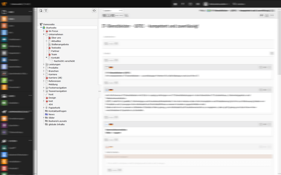 TYPO3 Abbildung Seitenbaum