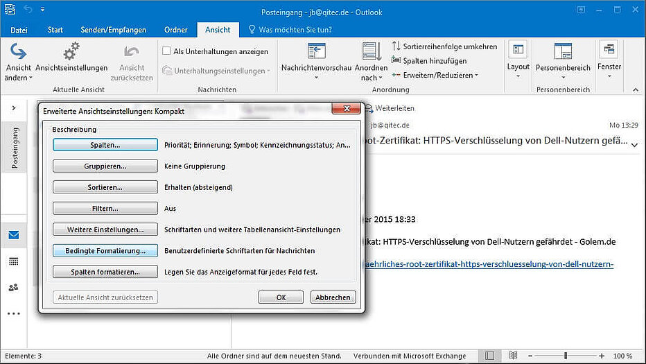 Bedingte Formatierung