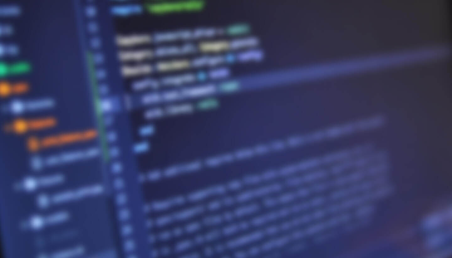 Programmcode in einem Editor (unscharf)
